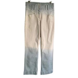 Anthropologie High Rise Dip Dye Cropped Jeans 27 NWOT